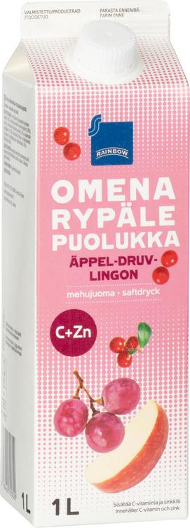 Rainbow omena-rypäle-puolukkamehujuoma C+Zn 1l