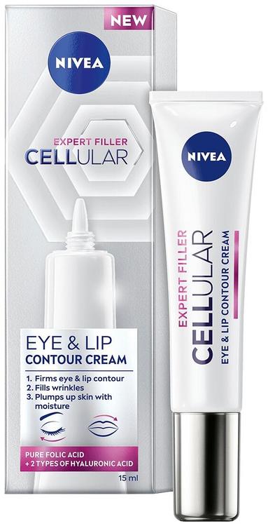 NIVEA 15ml Cellular Expert Filler Eye & Lip Contour Cream -silmänympärysvoide