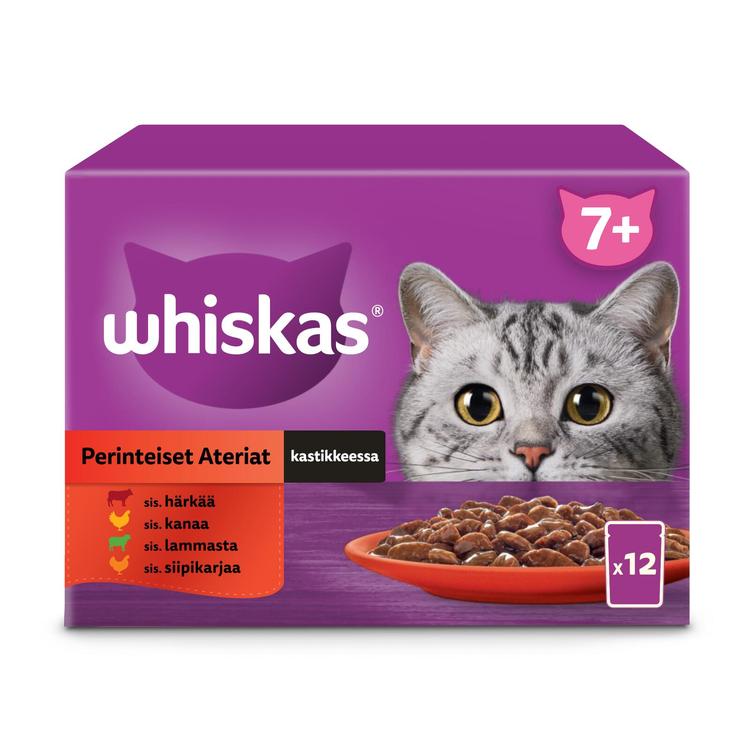 Whiskas 7+ Perinteiset Ateriat kastikkeessa (12 x 85 g)