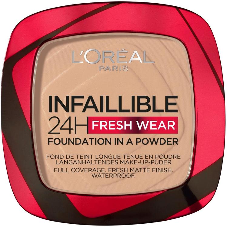 L'Oréal Paris Infaillible 24h Fresh Wear 130 True Beige meikkipuuteri 9 g