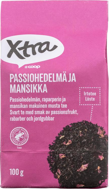 Xtra passiohedelmä ja mansikka irtotee 100 g