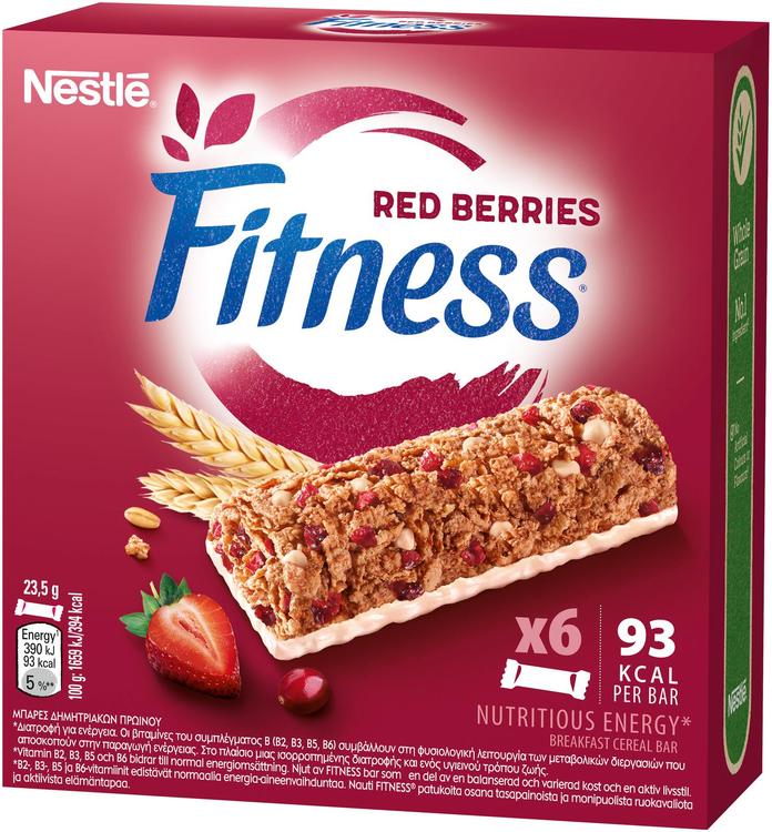 Fitness 6x23.5g Red Berries viljapatukka