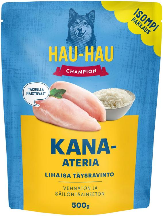 Hau-Hau Champion Kana-ateria täysravinto 500 g