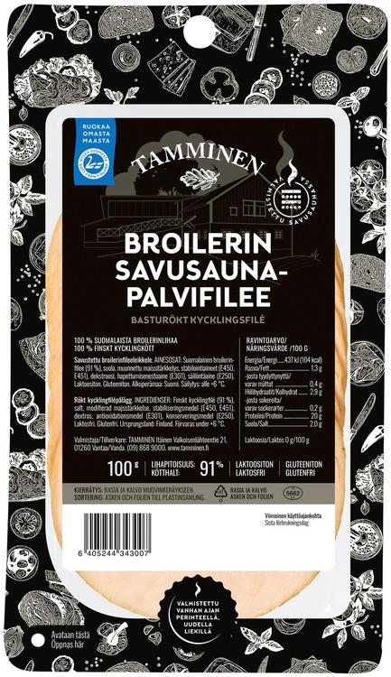 Tamminen broilerin savusaunapalvifilee 100g