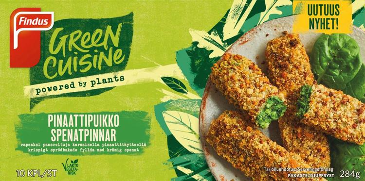 Findus Green Cuisine Pinaattipuikot 284g, pakaste