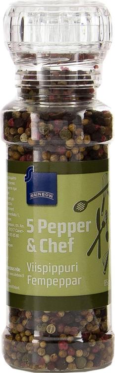 Rainbow 85g 5 Pepper & Chef viispippurimylly