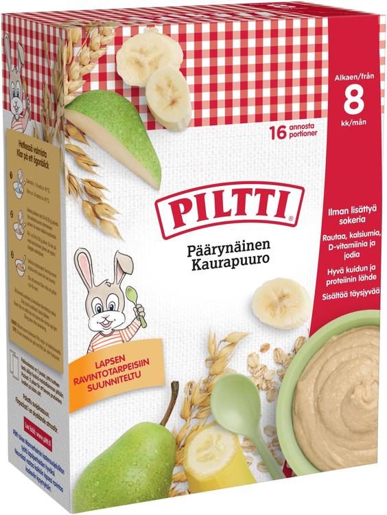 Piltti 2x240g Päärynäinen kaurapuuro 8kk