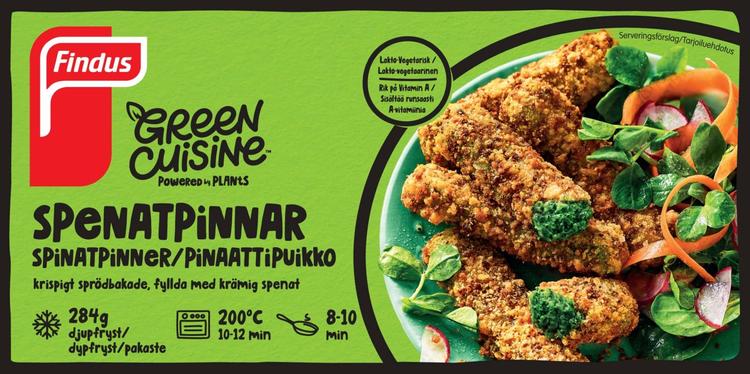 Findus Green Cuisine Pinaattipuikot 284g, pakaste