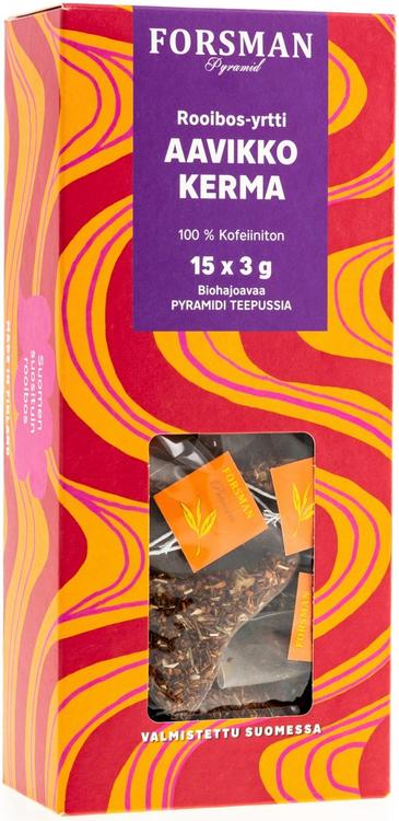 Forsman Pyramid Rooibos Aavikkokerma maustettu rooibos yrttitee 15x3g