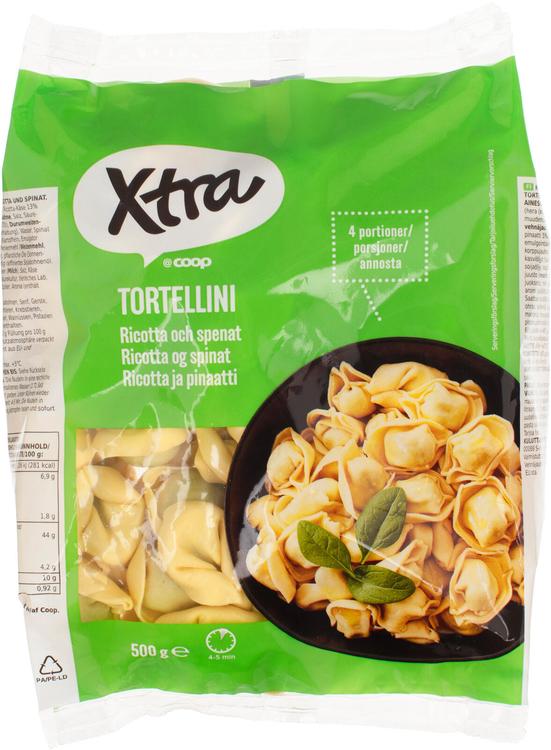 Xtra tortellini ricotta & pinaatti 500 g