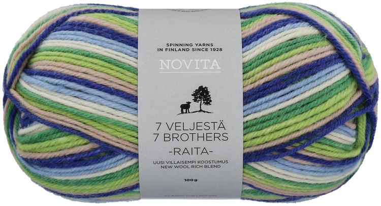 Novita Lanka 7 Veljestä Raita 100 g Suomikaari 975