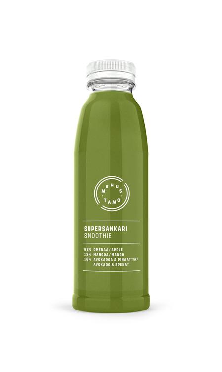 Mehustamo supersankari omena-mango-avokado-pinaatti smoothie 500ml