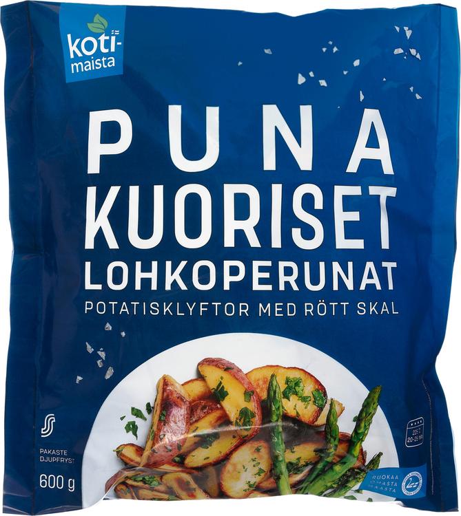 Kotimaista punakuoriset lohkoperunat 600 g, pakaste