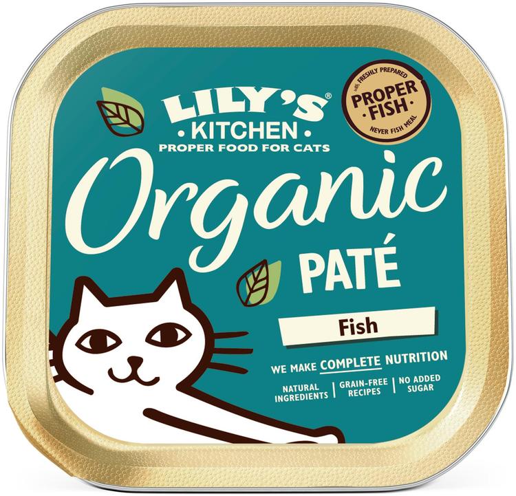 Lily's Kitchen 85g Organic Paté kalaa luomukissanruoka