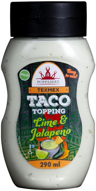 Poppamies Texmex Taco Topping Lime & Jalapeno maustekastike 290ml