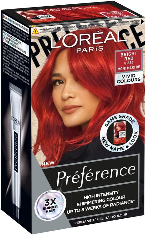 L'Oréal Paris Préférence Vivid Colours Bright Red intensiivinen kestoväri 1kpl