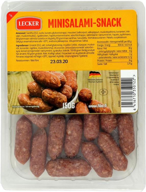 Lecker 150g minisalami-snack