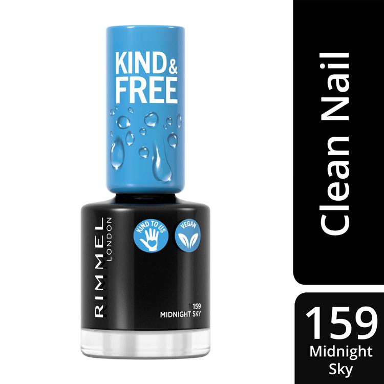 Rimmel Kind & Free Clean Nail Polish 8ml, 159 Midnight Sky kynsilakka