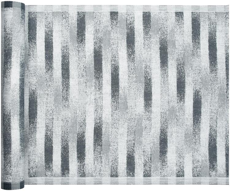 Lapuan Kankurit Hohto laudeliina 46x150cm valko-harmaa pellava-puuvilla