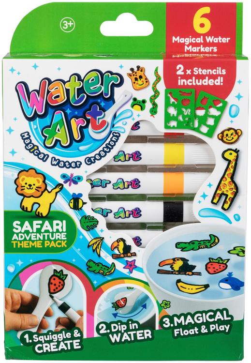 Water Art askartelusetti 6 tussia safari