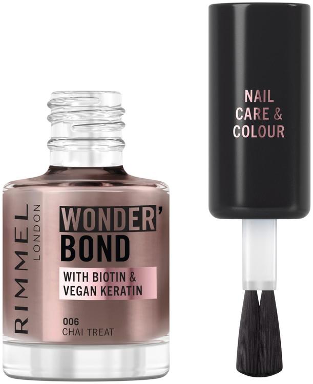 Rimmel Wonderbond Nail Polish 12 ml, 006 Chai Treat kynsilakka