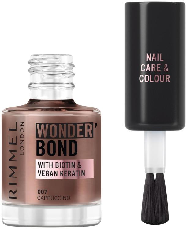 Rimmel Wonderbond Nail Polish 12 ml, 007 Cappuccino kynsilakka