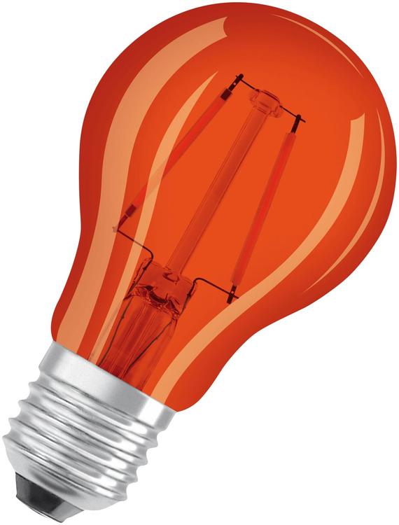OSRAM LED-värilamppu Star Decor 2,5W oranssi 160lm E27 lasi