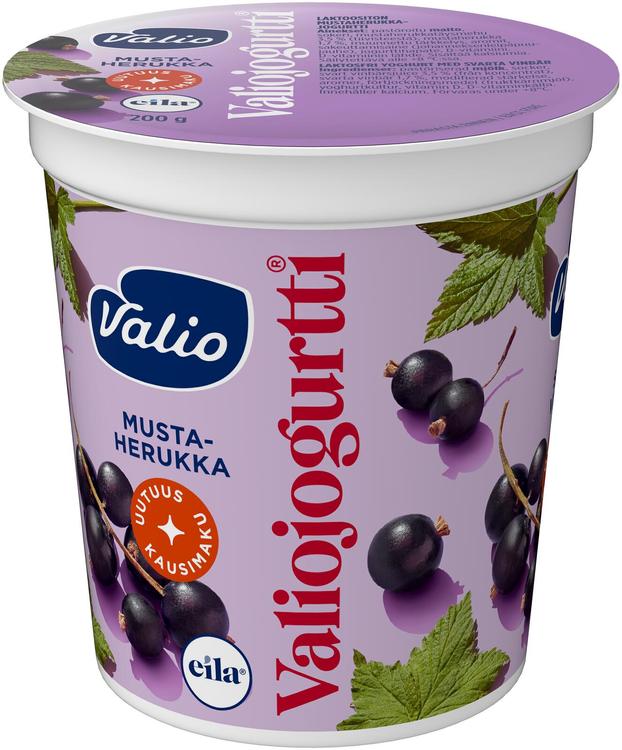 Valiojogurtti® 200 g mustaherukka laktoositon kausimaku