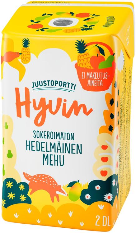 Juustoportti Hyvin mehu 2 dl hedelmäinen