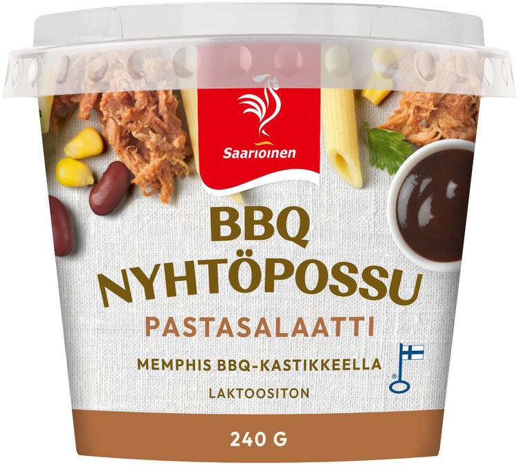 Saarioinen BBQ-nyhtöpossupastasalaatti 240 g