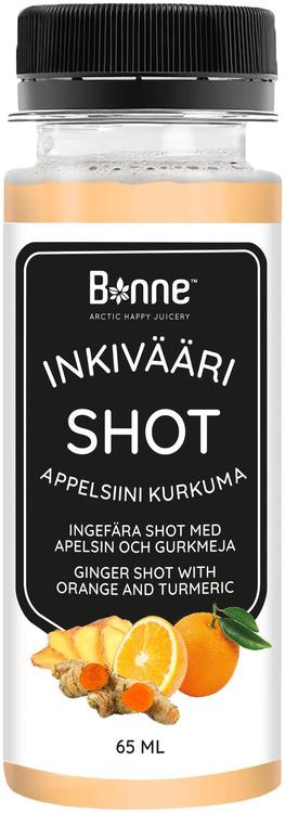 Bonne 65ml Inkivääri Shot Appelsiini kurkuma