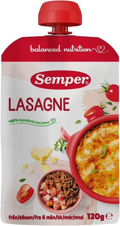 Semper Lasagne lastenateria 6kk 120g