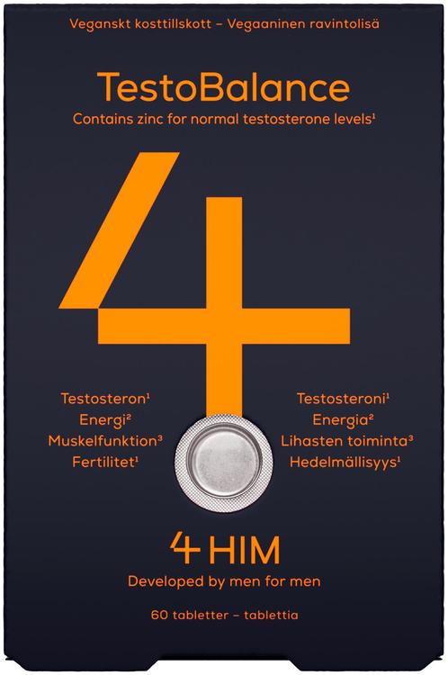 4Him TestoBalance ravintolisä 60 kpl