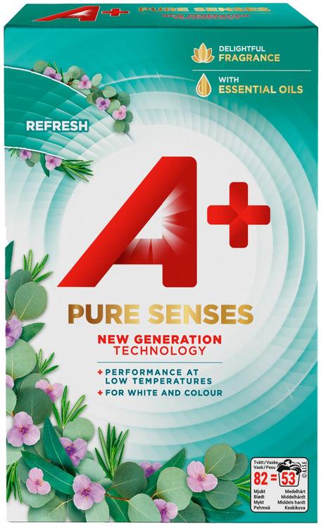 A+ Pure Senses Refresh Pyykinpesujauhe 3,445kg