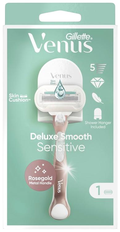 Gillette Venus Deluxe Smooth Sensitive RoseGold Ihokarvanajohöylä + Seinäpidike